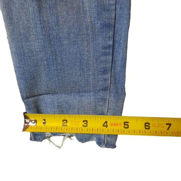 Maurices Women's Size M Distressed Midrise Skinny Jeans Raw Hem Blue - Picture 6 of 9